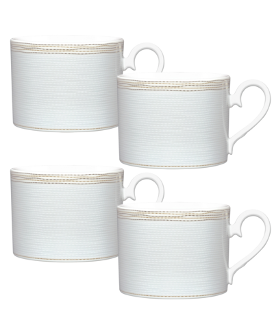 Shop Noritake Linen Road Set Of 4 Cups, Service For 4 In Gray