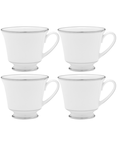 Noritake Spectrum Set Of 4 Cups, Service For 4 In White