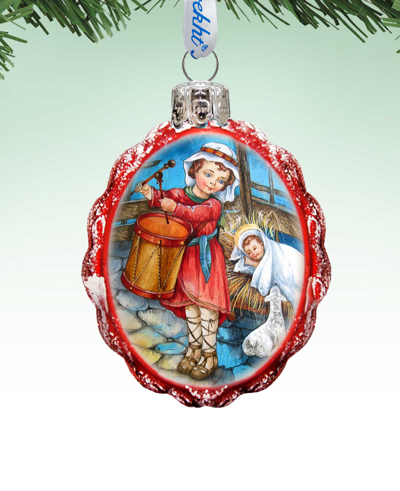 Designocracy Drummer Boy Mercury Holiday Ornament In Multi Color