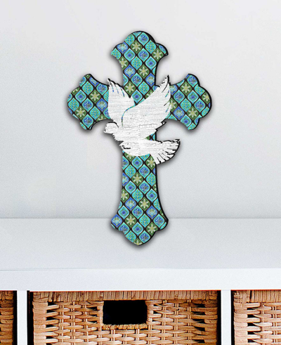 Designocracy Blessings Cross Holiday Ornaments, Set Of 2 In Multi Color