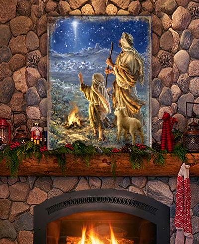 Designocracy Shepherds Keeping Watch Holiday Wall Art In Multi Color