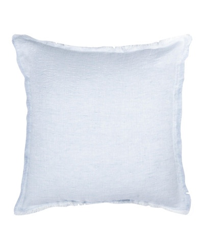 Shop Anaya Home Sky Blue Crossdye Linen Down Alternative Euro Pillow In Light Past