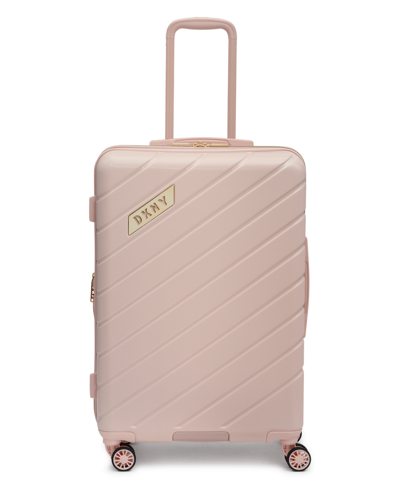 Shop Dkny Bias 24" Upright Trolley Luggage In Rosewater