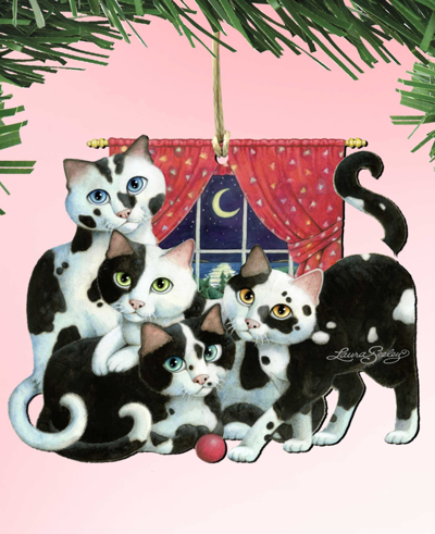 Designocracy Cookies And Cream Holiday Ornaments Pets, Set Of 2 In Multi Color