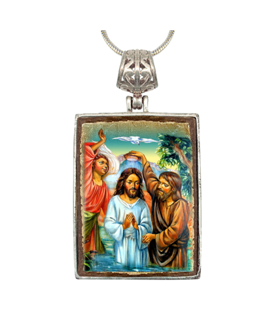 Shop G.debrekht Christening Religious Holiday Jewelry Necklace Monastery Icons In Multi Color