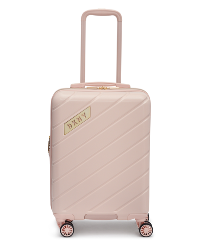 Shop Dkny Bias 20" Upright Trolley Luggage In Rosewater
