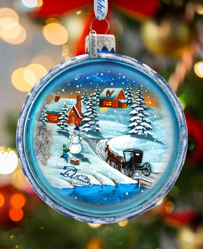 Shop G.debrekht Vintage-like Winter Village Holiday Ornament In Multi Color