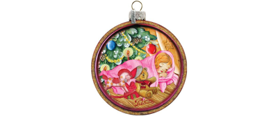 Shop G.debrekht Ba 1st Christmas Cut Ball Holiday Ornament In Multi Color