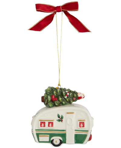 Spode Camper Van Ornament In Green
