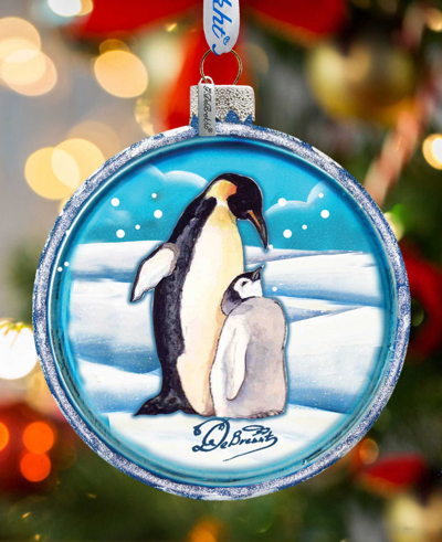 Shop G.debrekht Penguin Pals Cut Ball Holiday Ornament In Multi Color