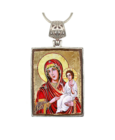 Shop G.debrekht Virgin Mary Directress Religious Holiday Jewelry Necklace Monastery Icons In Multi Color
