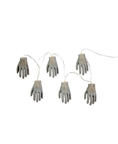 Northlight Skeleton Hands Halloween 6 Piece Light Set In White