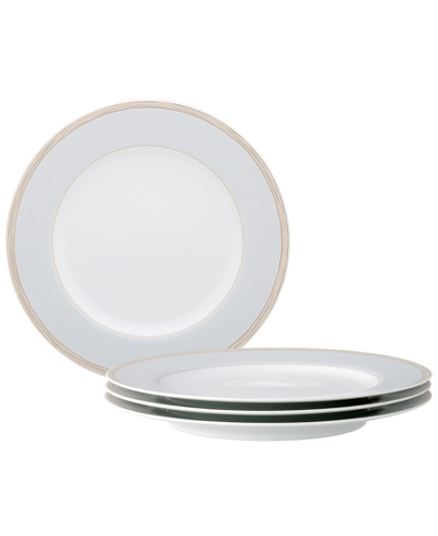 Shop Noritake Linen Road Set Of 4 Dinner Plates, Service For 4 In Gray