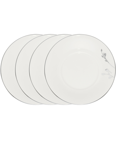 NORITAKE BIRCHWOOD SET OF 4 SAUCERS, SERVICE FOR 4 