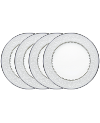 Shop Noritake Brocato Set Of 4 Bread Butter And Appetizer Plates, Service For 4 In Gray