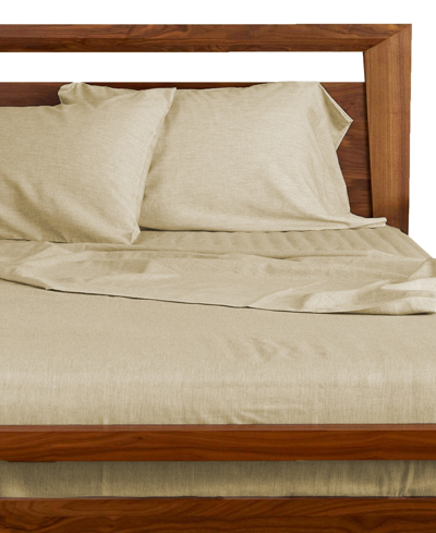 Shop Bedvoyage Melange 4-piece Bed Sheet Set, King In Sand