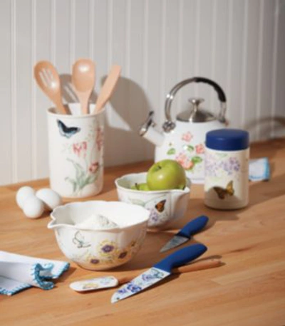 Shop Lenox Butterfly Meadow Kitchen Collection Created For Macys In White Body W/pastel Floral And Botanical