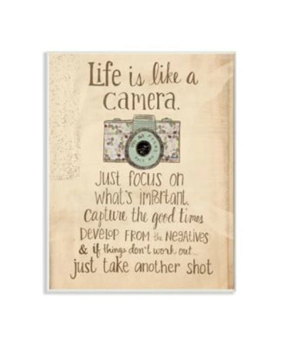 Shop Stupell Industries Home Decor Life Is Like A Camera Inspirational Wall Art Collection In Multi