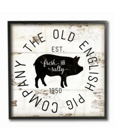 Shop Stupell Industries Old English Pig Co Vintage Inspired Sign Wall Art Collection In Multi