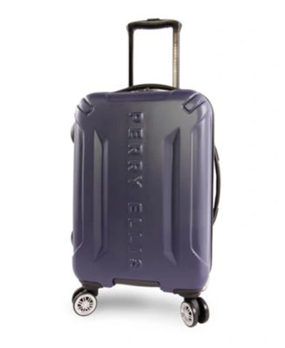 Shop Perry Ellis Delancey Ii Hardside Spinner Luggage Collection In Silver