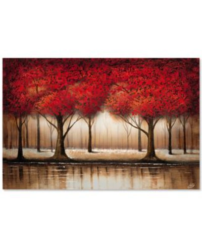 Shop Trademark Global Parade Of Red Trees By Rio Canvas Print