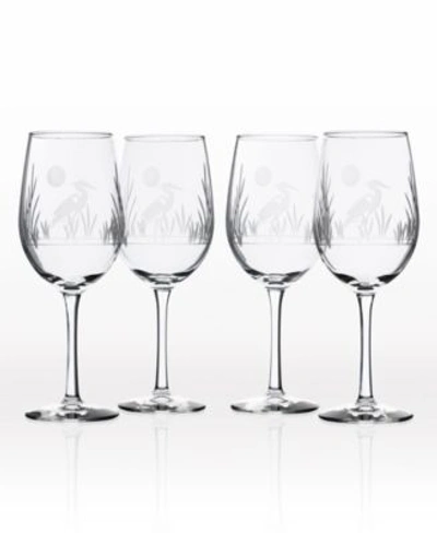 Rolf Glass Heron White Wine 12oz- Set Of 4 Glasses