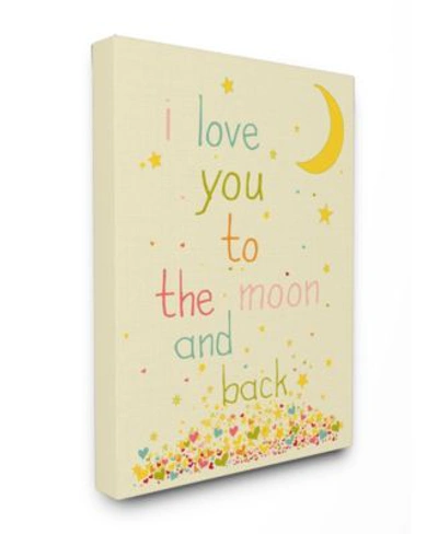 Shop Stupell Industries Home Decor I Love You To The Moon Back Art Collection In Multi