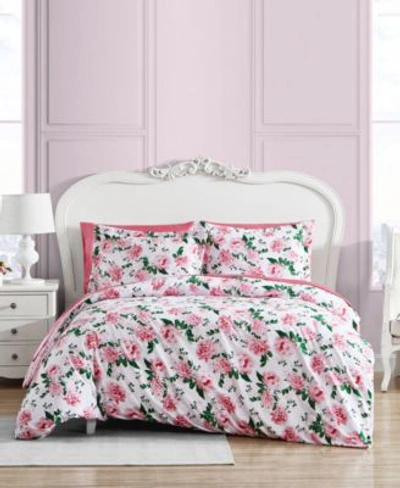 Shop Betsey Johnson Blooming Roses Duvet Cover Sets In Blush