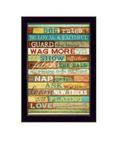 Trendy Decor 4u Dog Rules By Marla Rae Printed Wall Art Collection In Multi