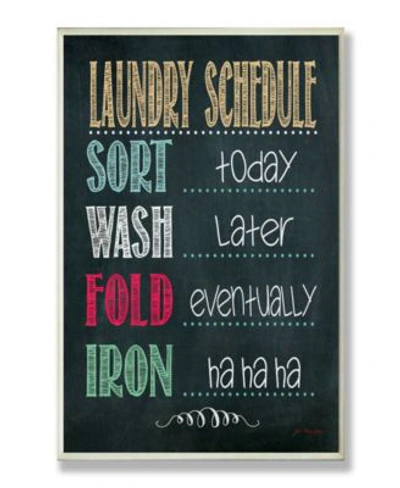 Shop Stupell Industries Home Decor Laundry Schedule Chalkboard Bathroom Art Collection In Multi