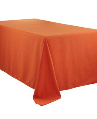 Shop Saro Lifestyle Everyday Design Solid Color Tablecloth In Bright Orange