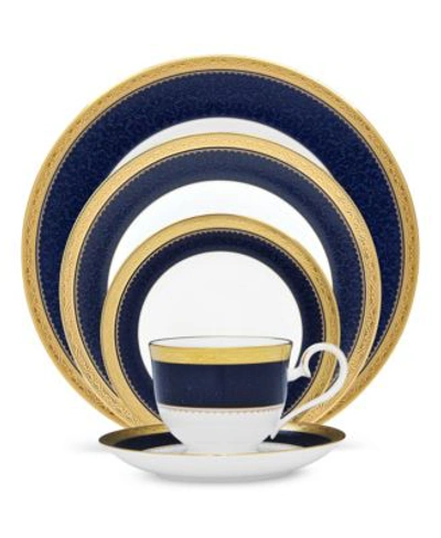 Shop Noritake Odessa Cobalt Gold Dinnerware Collection In Dark Blue