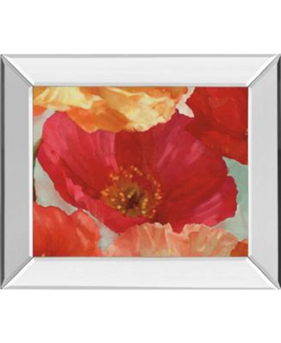 Shop Classy Art Incandescence By Pahl Mirror Framed Print Wall Art Collection In Red