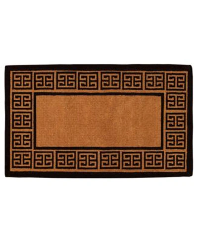 Shop Home & More The Grecian Coir Doormat Collection Bedding In Natural/black
