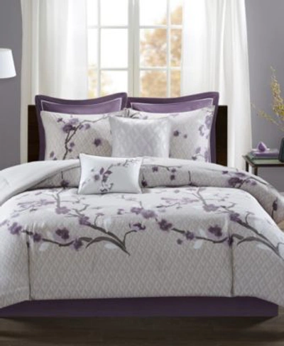 Shop Madison Park Holly Duvet Cover Sets In Purple