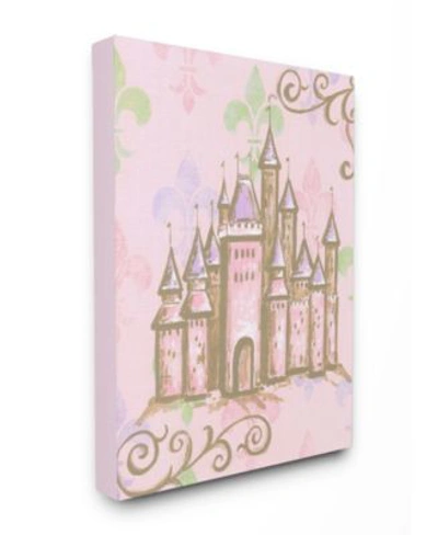 Stupell Industries The Kids Room Castle With Fleur De Lis On Pink Background Art Collection In Multi