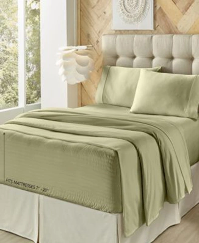 Shop Five Queens Court Royal Fit 500 Thread Count Cotton Sheet Sets In Sage