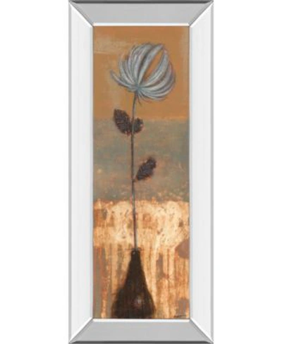 Shop Classy Art Solitary Flower By Norman Wyatt Mirror Framed Print Wall Art Collection In Gray