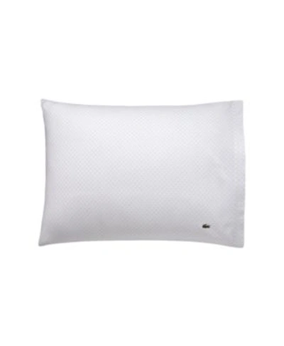 Shop Lacoste Home Outlined Cotton Piquesheet Sets In Light Gray