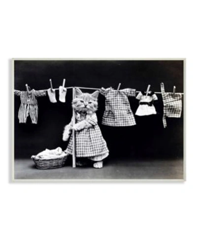 Stupell Industries Kitten Does The Laundry Art Collection In Multi