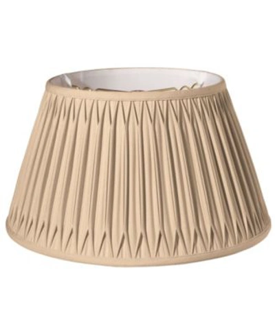 Shop Macy's Cloth Wire Slant Shallow Drum With Double Smocked Pleat Softback Lampshade Collection In Gold