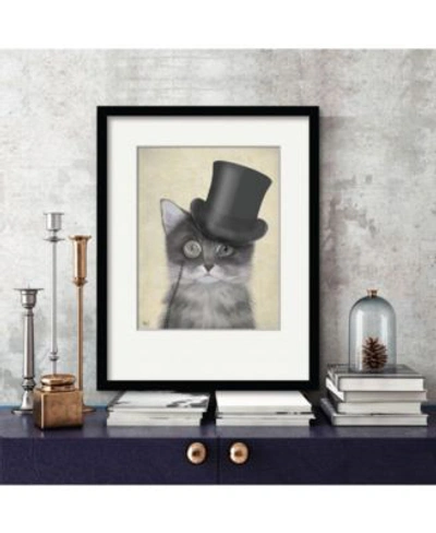 COURTSIDE MARKET CAT WITH TOP HAT FRAMED MATTED ART COLLECTION 