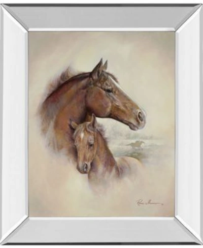Shop Classy Art Race Horse By Roane Manning Mirror Framed Print Wall Art Collection In Brown