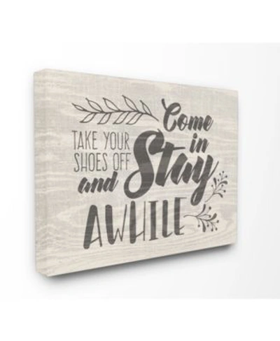 Stupell Industries Come In Stay Awhile Take Your Shoes Off Art Collection In Multi