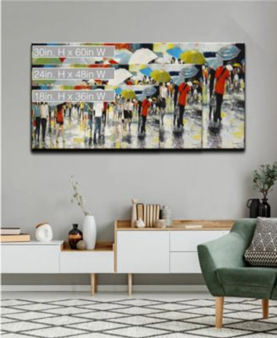 Shop Ready2hangart Crowded Umbrellas Abstract Canvas Wall Art Collection In Multi
