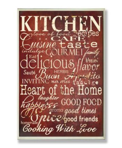 Shop Stupell Industries Home Decor Collection Words In The Kitchen Off Red Wall Art Collection In Multi
