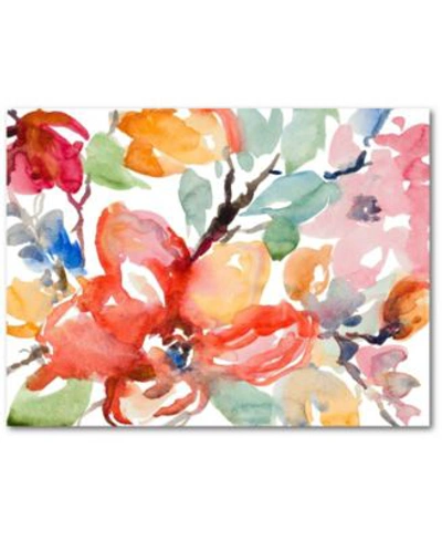 Shop Courtside Market Watercolor Flowers Gallery Wrapped Canvas Wall Art Collection In Multi