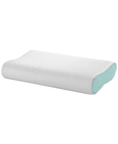 Shop Intellisleep Natural Comfort Contour Memory Foam Pillows Created For Macys In White With Green Mesh Gusset