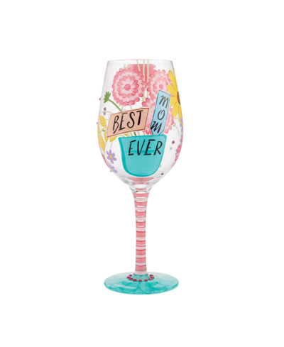 Shop Enesco Lolita Best Mom Ever Wine Glass, 15 oz In Multi