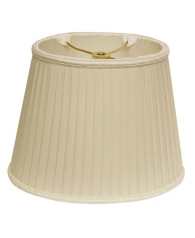 Shop Macy's Cloth Wire Slant Oval Side Pleat Softback Lampshade With Washer Fitter Collection In White
